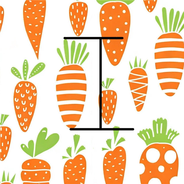 Easter Carrots Printed Faux Leather FeeFiFauxLeather
