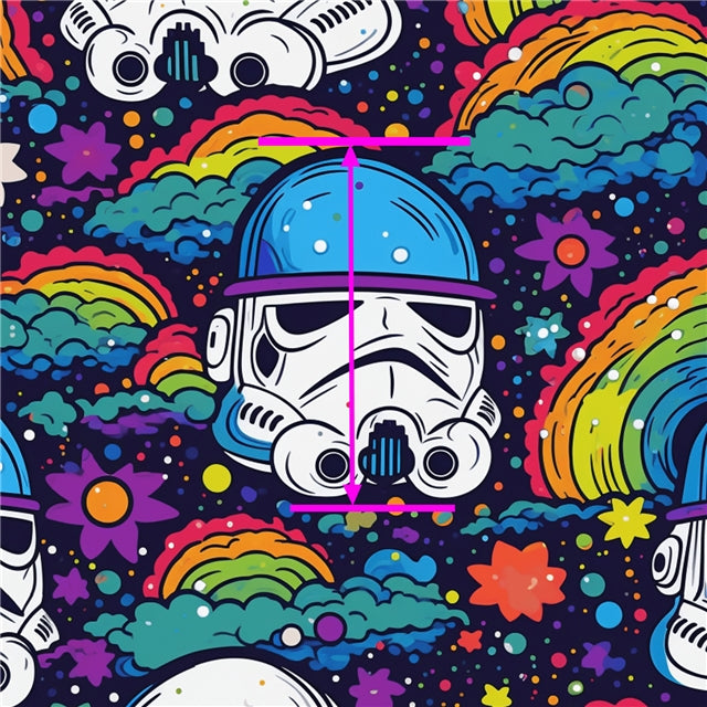 Star Wars Printed Faux Leather Sheet Litchi has a pebble like feel with bright colors