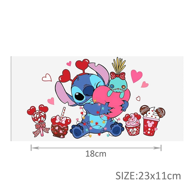 Blue Alien Valentine UV DTF Cup Wrap – Easy Cup Wrap for Tumblers & Projects FeeFiFauxLeather
