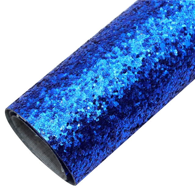 Chunky Glitter Printed Faux Leather Sheet