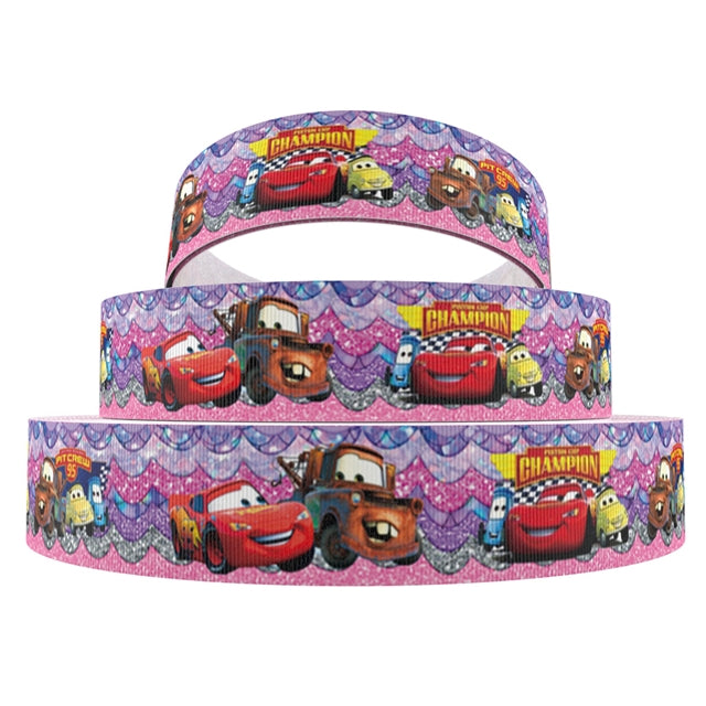 Cars 1 Yard 1 1/2 Inch Wide Printed Grosgrain Ribbon FeeFiFauxLeather