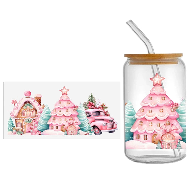 Christmas UV DTF Cup Wrap – Easy Cup Wrap for Tumblers & Projects FeeFiFauxLeather