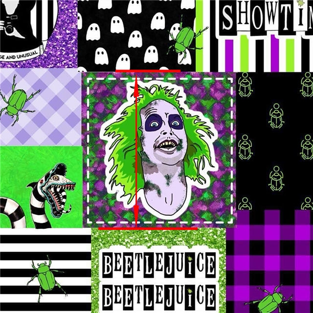 Beetlejuice Halloween Printed Fabric