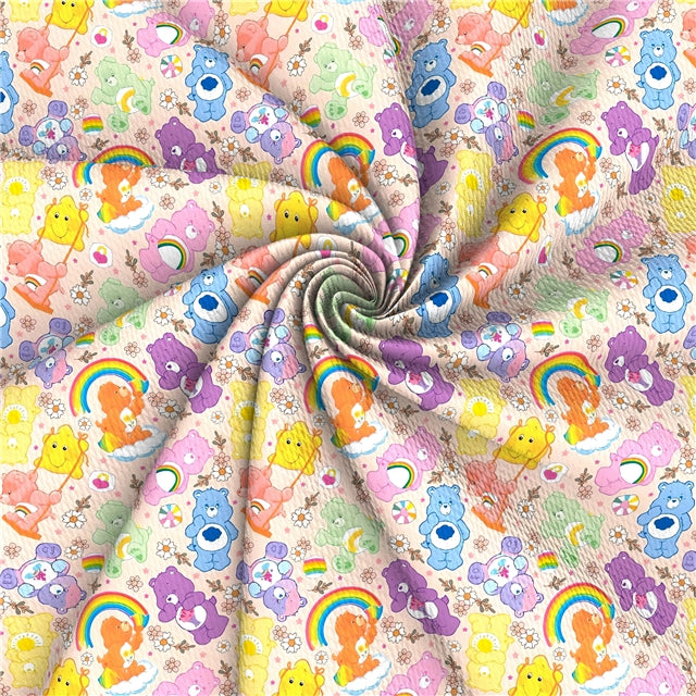 Care Bears Rainbows Textured Liverpool/ Bullet Fabric