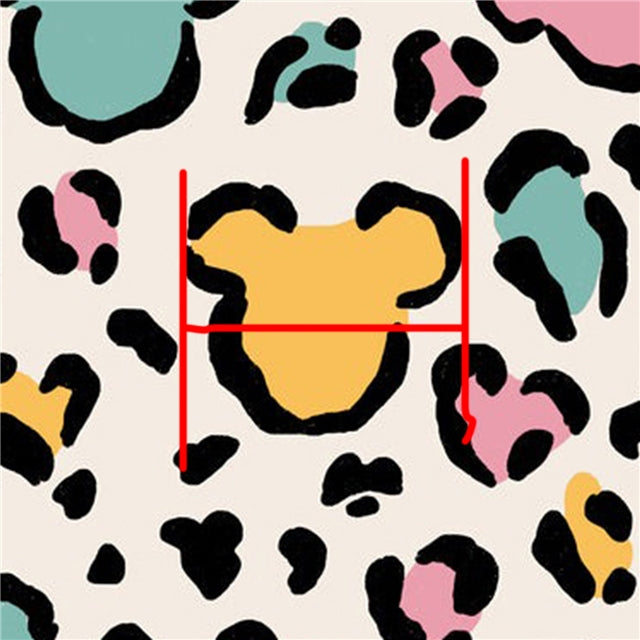 Mouse Leopard Printed Faux Leather Sheet FeeFiFauxLeather