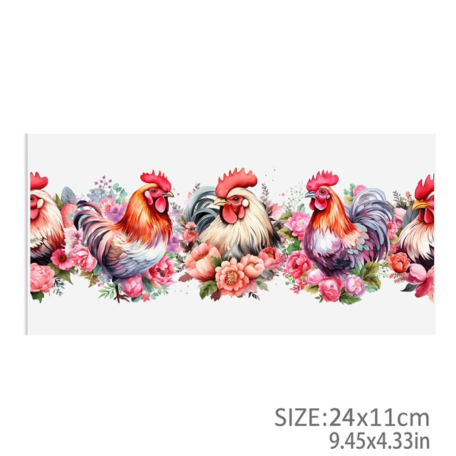 Chickens UV DTF Cup Wrap – Easy Cup Wrap for Tumblers & Projects FeeFiFauxLeather