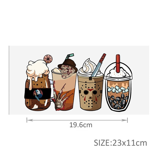 Nightmare Before Christmas & Wednesday UV DTF Cup Wrap – Decorative Wrap Design for Cups & Tumblers FeeFiFauxLeather