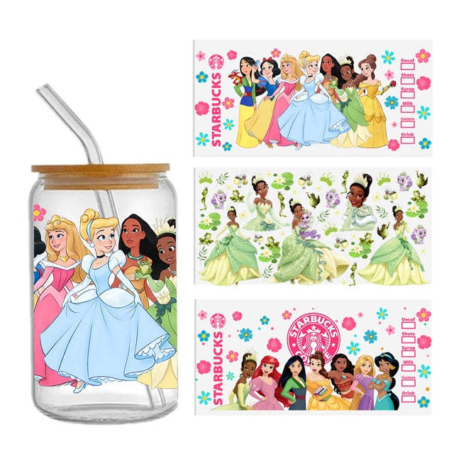 Princesses UV DTF Cup Wrap – Easy Cup Wrap for Tumblers & Projects FeeFiFauxLeather