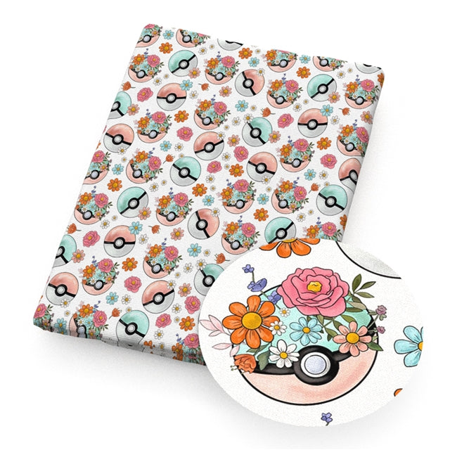 Pokemon Printed Faux Leather FeeFiFauxLeather