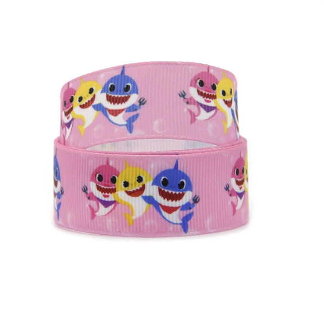 Baby Shark Ribbon 1 Yard Printed Grosgrain Ribbon 1 1/2 inch wide FeeFiFauxLeather