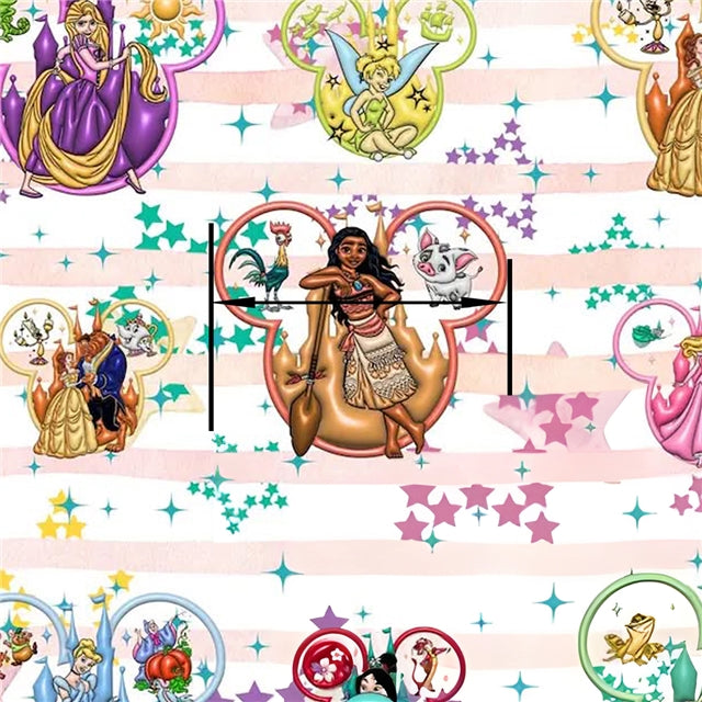 Characters Mouse Printed Faux Leather Sheet FeeFiFauxLeather