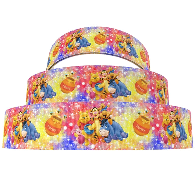 Pooh Bear 1 Yard Printed Grosgrain Ribbon FeeFiFauxLeather