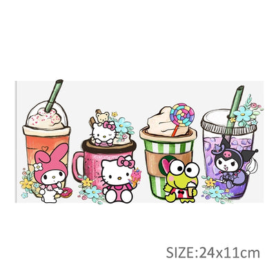 Cute Cat UV DTF Glass Can Wrap for 16 oz Libbey Glass, Permanent and Ready to Apply, UV dtf Cup Wrap ready to ship, Glass Can Wrap