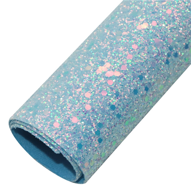 Chunky Glitter Printed Faux Leather FeeFiFauxLeather