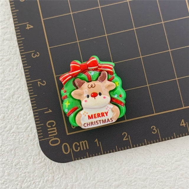 3-D Christmas Flat Back Resin Centerpiece 2 pieces per order FeeFiFauxLeather