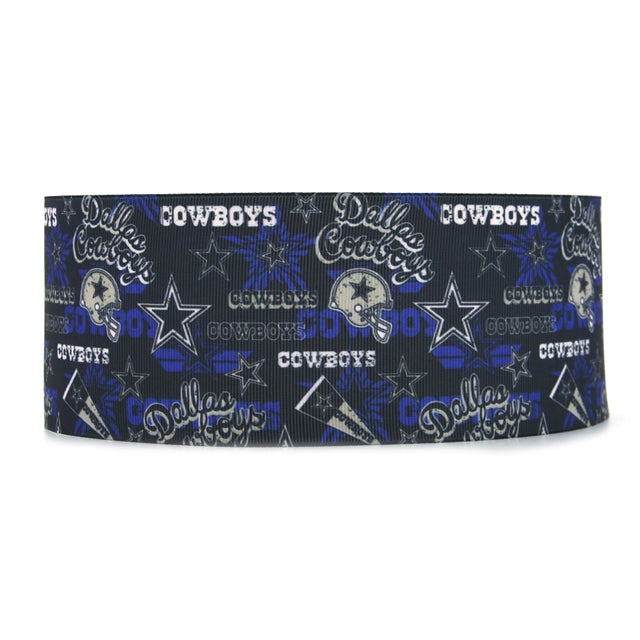 Cowboys Football 1 Yard Printed Grosgrain Ribbon 1 1/2 inch wide