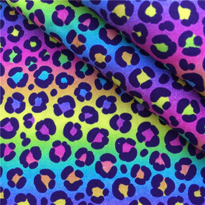 Lisa Frank Leopard Bright Colors Textured Liverpool/ Bullet Fabric with a textured feel