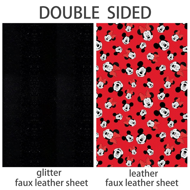 Mouse Glitter Double Pattern Faux Leather Sheet FeeFiFauxLeather