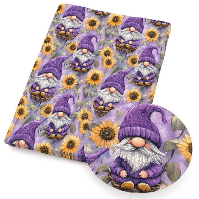 Gnomes Printed Faux Leather Sheet FeeFiFauxLeather