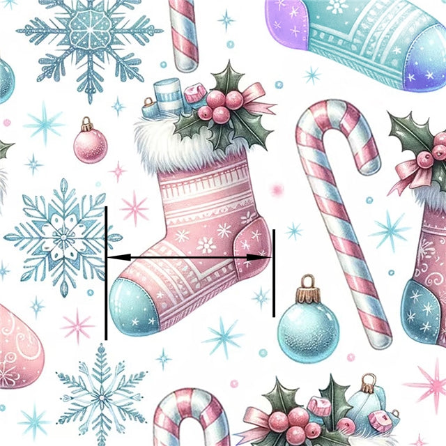 Christmas Pattern Printed Fabric FeeFiFauxLeather