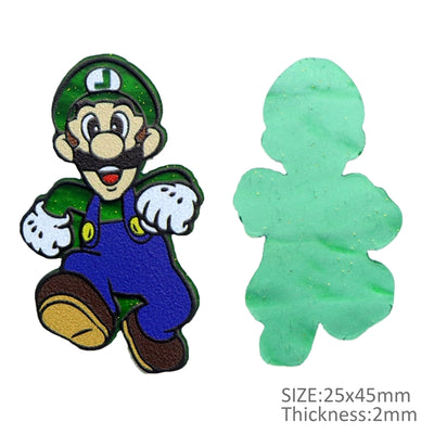 Luigi Mario Fine Glitter Acrylic 5 piece set