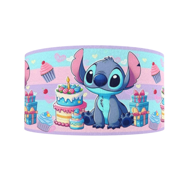Blue Alien 1 Yard Printed Grosgrain Ribbon 1 1/2 inch wide FeeFiFauxLeather
