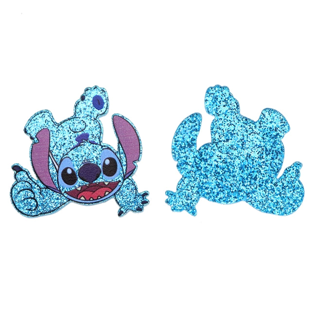 Blue Alien Glitter Resin 5 piece set FeeFiFauxLeather