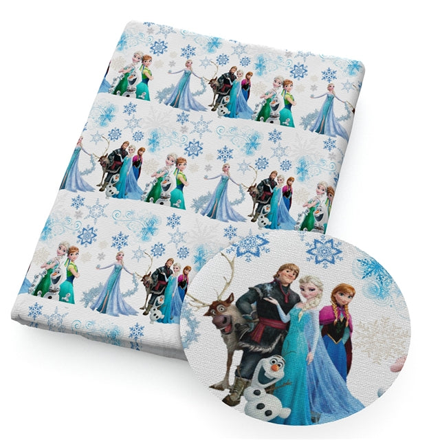 Ice Princess Faux Leather Sheet – Cartoon Character Smooth Material for DIY Accessories FeeFiFauxLeather