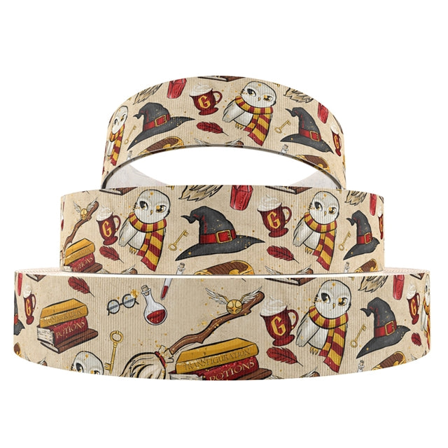 Strawberry and Rainbow Girls 1 Yard Printed Grosgrain Ribbon