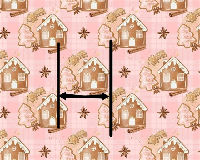 Gingerbread House Christmas Printed Faux Leather Sheet FeeFiFauxLeather