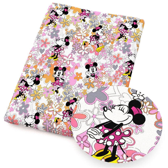 Mouse Printed Faux Leather Sheet
