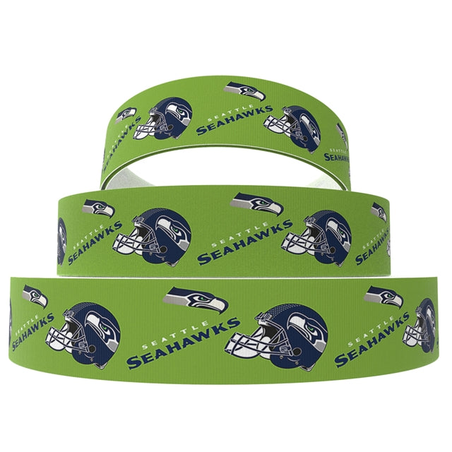Seahawks Ribbon 1 Yard Printed Grosgrain Ribbon 1 1/2 inch wide FeeFiFauxLeather
