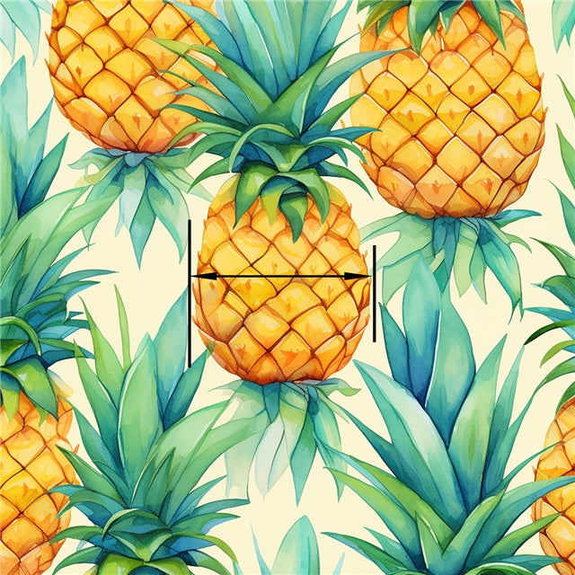 Pineapples Printed Faux Leather FeeFiFauxLeather