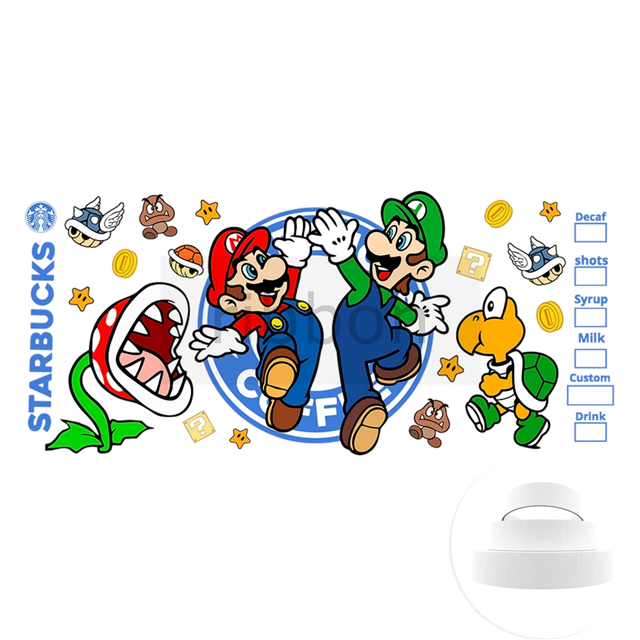 Mario 1 Yard Printed Grosgrain Ribbon