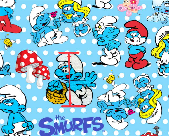 Smurfs Printed Smooth Faux Leather Sheet