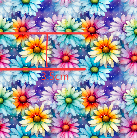 Flowers Bullet Printed Fabric FeeFiFauxLeather