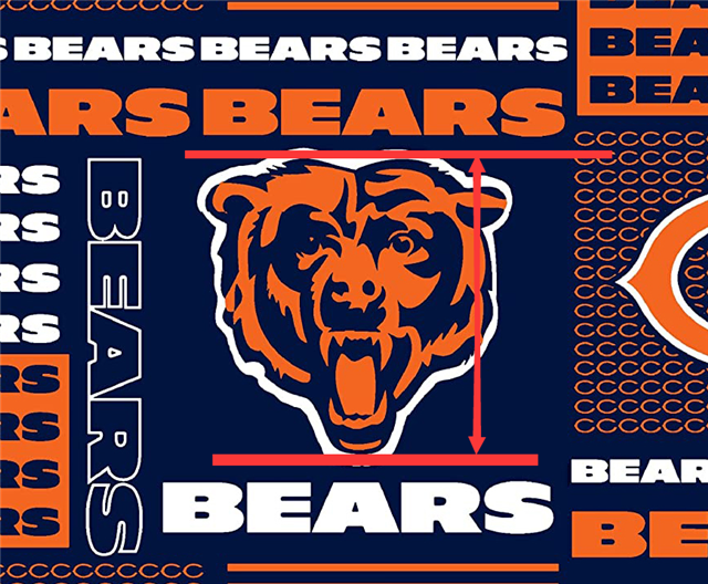 Bears Football Printed Faux Leather FeeFiFauxLeather