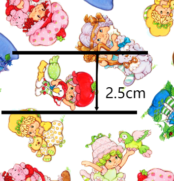 Strawberry Shortcake Smooth Printed Faux Leather Sheet FeeFiFauxLeather