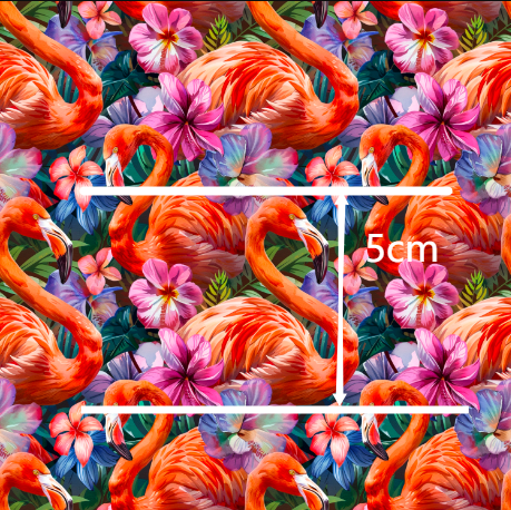 Flamingos Bullet Printed Fabric FeeFiFauxLeather