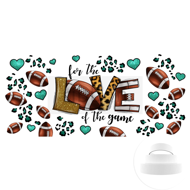 Football 1 Yard Printed Grosgrain Ribbon