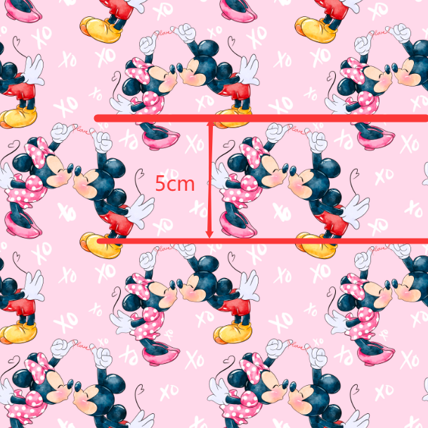 Mouse Valentines Textured Liverpool/ Bullet Fabric