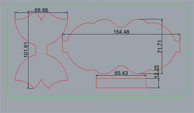 Pinch Bow Cutting Die for Making Bows. FeeFiFauxLeather