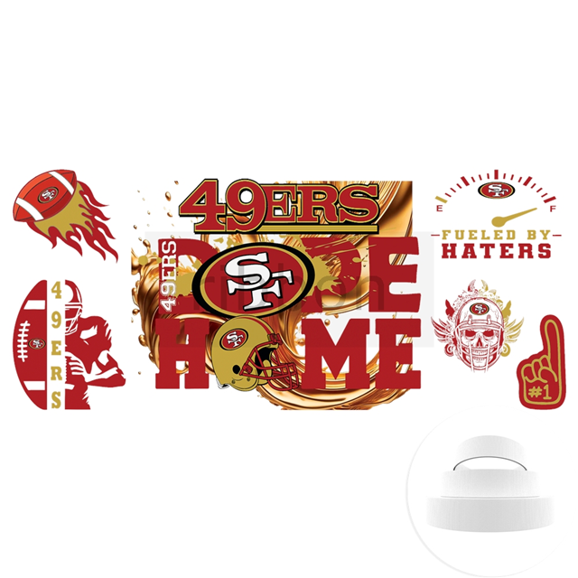 49ers 1 Yard Printed Grosgrain Ribbon