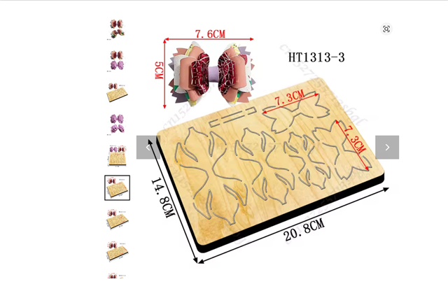Bow Cutting Die for Making Bows 4 Sizes FeeFiFauxLeather