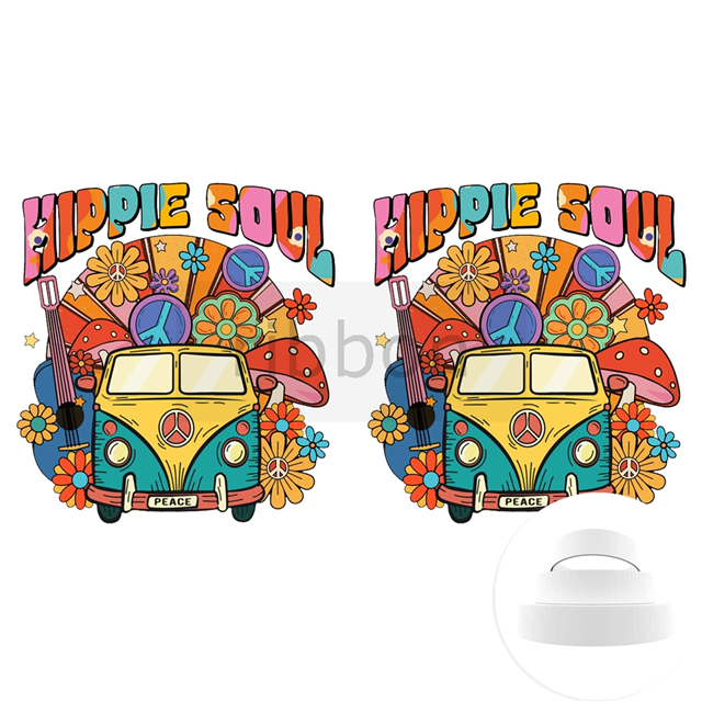 Hippie Van 1 Yard Printed Grosgrain Ribbon