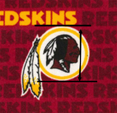 Redskins Football Litchi Printed Faux Leather Sheet Litchi has a pebble like feel with bright colors