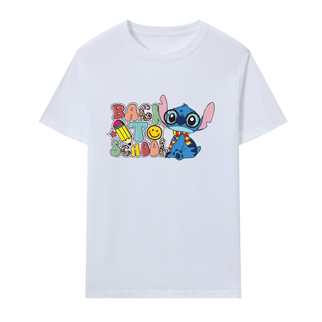 Iron-On Transfer –  Back To School Blue Alien Print 20cm