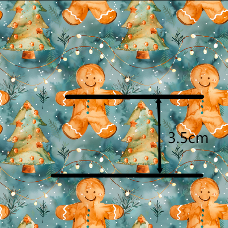 Gingerbread Christmas Textured Liverpool/ Bullet Fabric