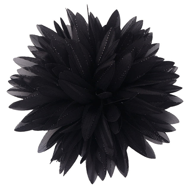 Large Chiffon Flower 4.7 to 5 Inches Silver Silk Pointed Lotus, Multiple Colors To Choose From