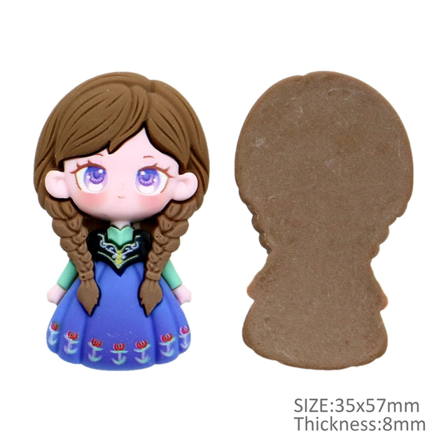 3-D Princess Flat Back Resin Centerpiece